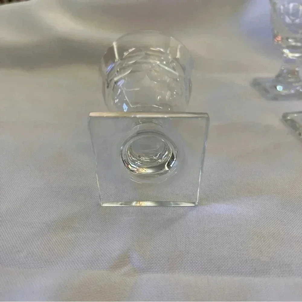 Set of 8 Vintage Crystal Cordial Cut Glasses by Hawkes Crystal - Picture 5 of 5